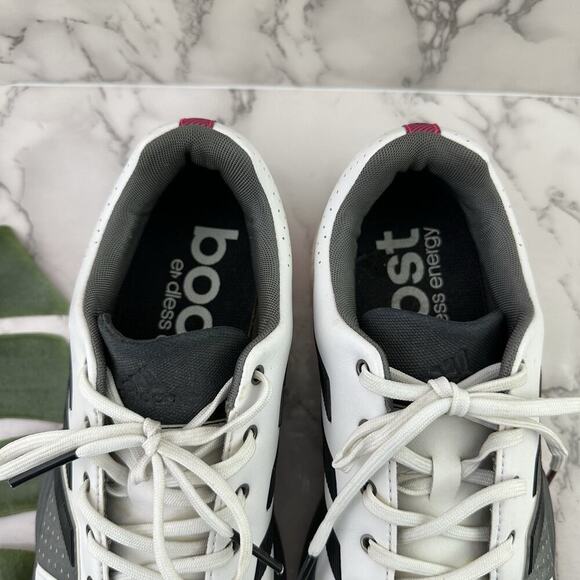 Adidas Mens Adipower Boost 3 Golf Shoes Trainers Size 9 White Pink Trim main image 4